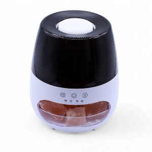 Salt Stone Flame Effect Aroma Diffuser  - White USB - Colour Change and Timer