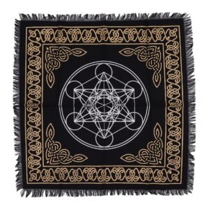 Esoteric Fringed Altar Cloth - Chakra Chart