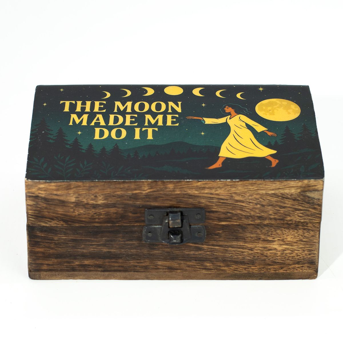 Medium Enamelled Box - The Moon Made me Do It