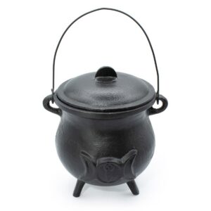 Extra Huge Cast Iron Cauldron with Triple Moon 23x18cm (at least 4kg)