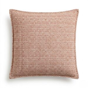 Classic Cushion Cover - Burgundy Squares - 45x45cm