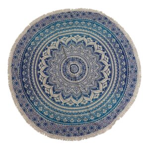 Small Mandala Roundie Cotton Art (130cm) - Classic Blue