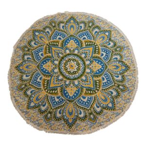 Large Mandala Roundy Art (180cm) - Yellow & Blue