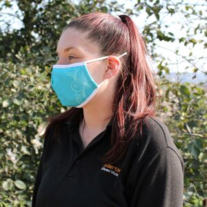 Reusable Fashion Face Covering - Blue Butterfly (Adult)