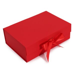 Flat Pack Gift Box - Large (28.2x20.2x9.2cm) - Red