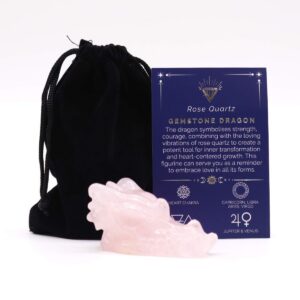 Gemstone Large Dragon Head- Rose Quartz