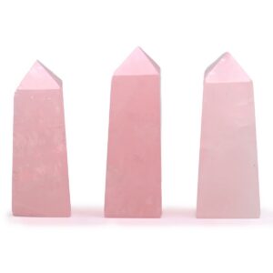Gemstone Obelisk Point approx 5cm - Rose Quartz