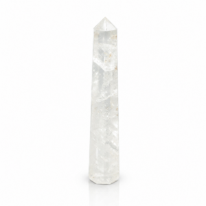 Gemstone Six Face Obelisk Poins approx 17cm - Rock Crystal