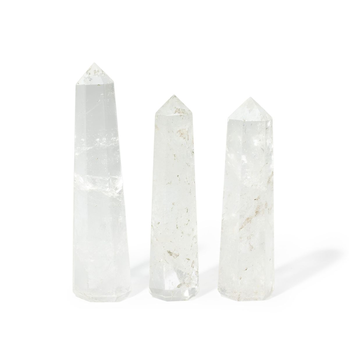 Gemstone Six Face Obelisk Point approx 11cm - Clear Quartz