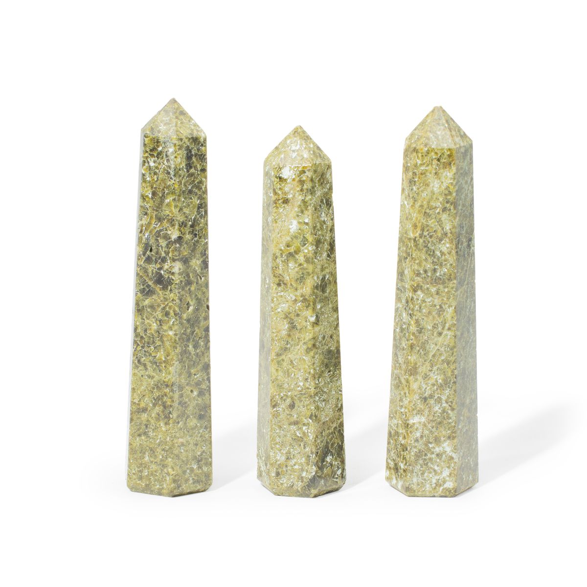 Gemstone Six Face Obelisk Point approx 11cm - Epidote