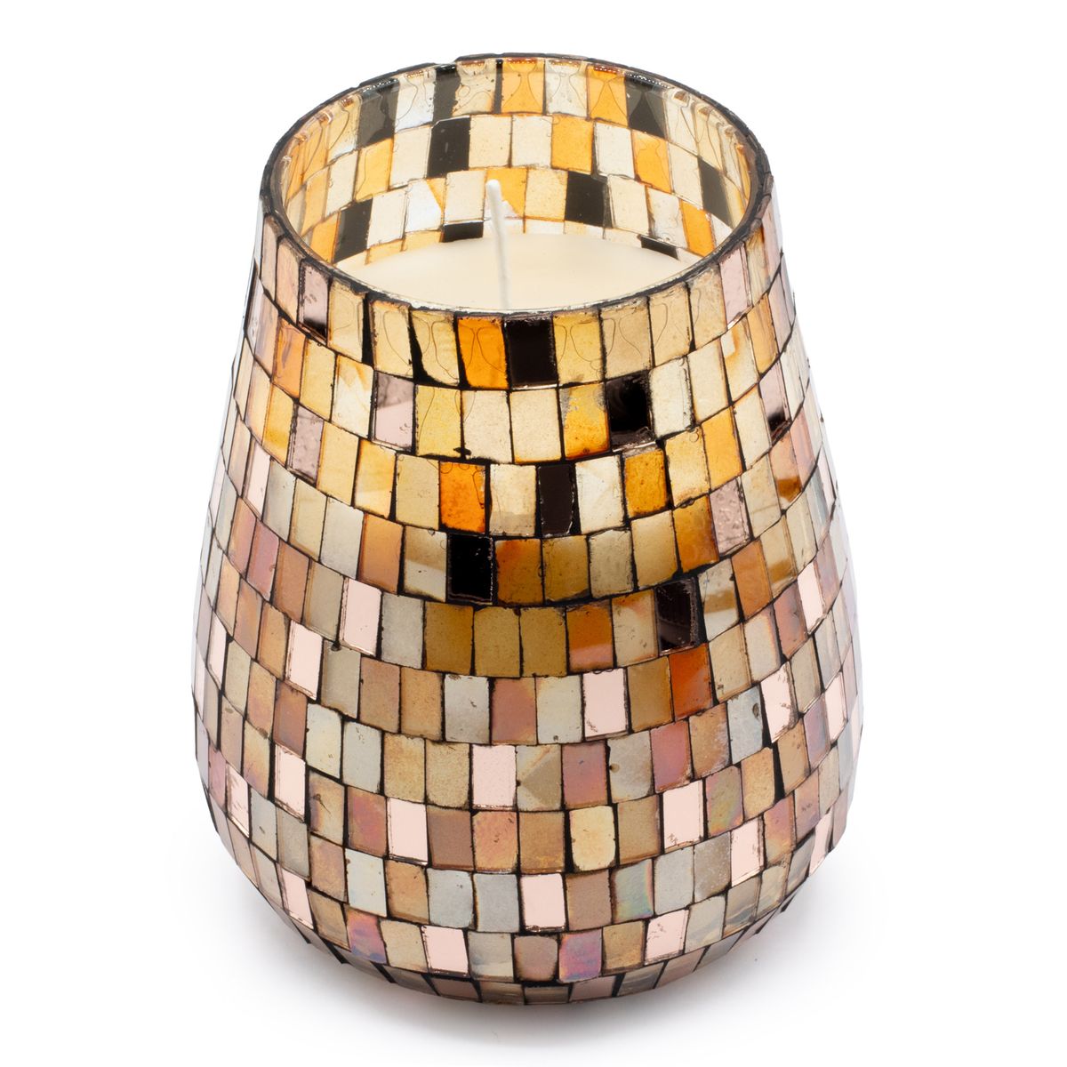 Tall Glass Jar Candles - Amber Mosaic