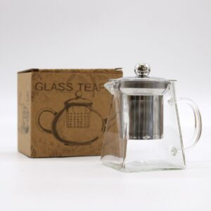 Glass Infuser Teapot - Tower Shape - 350ml