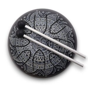 Happy Drum Om Mandala Engraved - 16cm