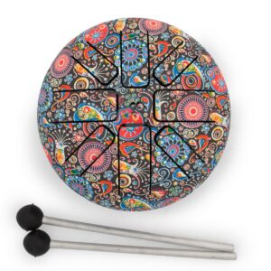 Small Happy Drum Multi Coloured- 13x9cm