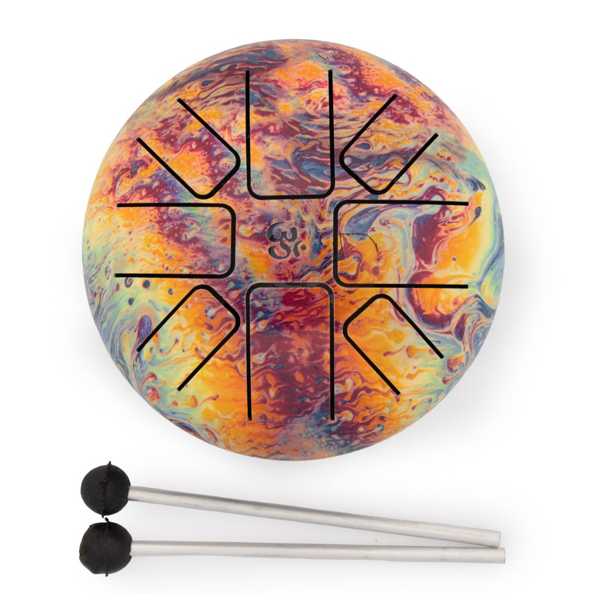 Low Med Happy Drum Volcanic Splash - 14x7cm