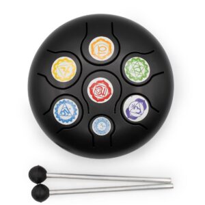Low Med Happy Drum Black Chakra- 14x7cm