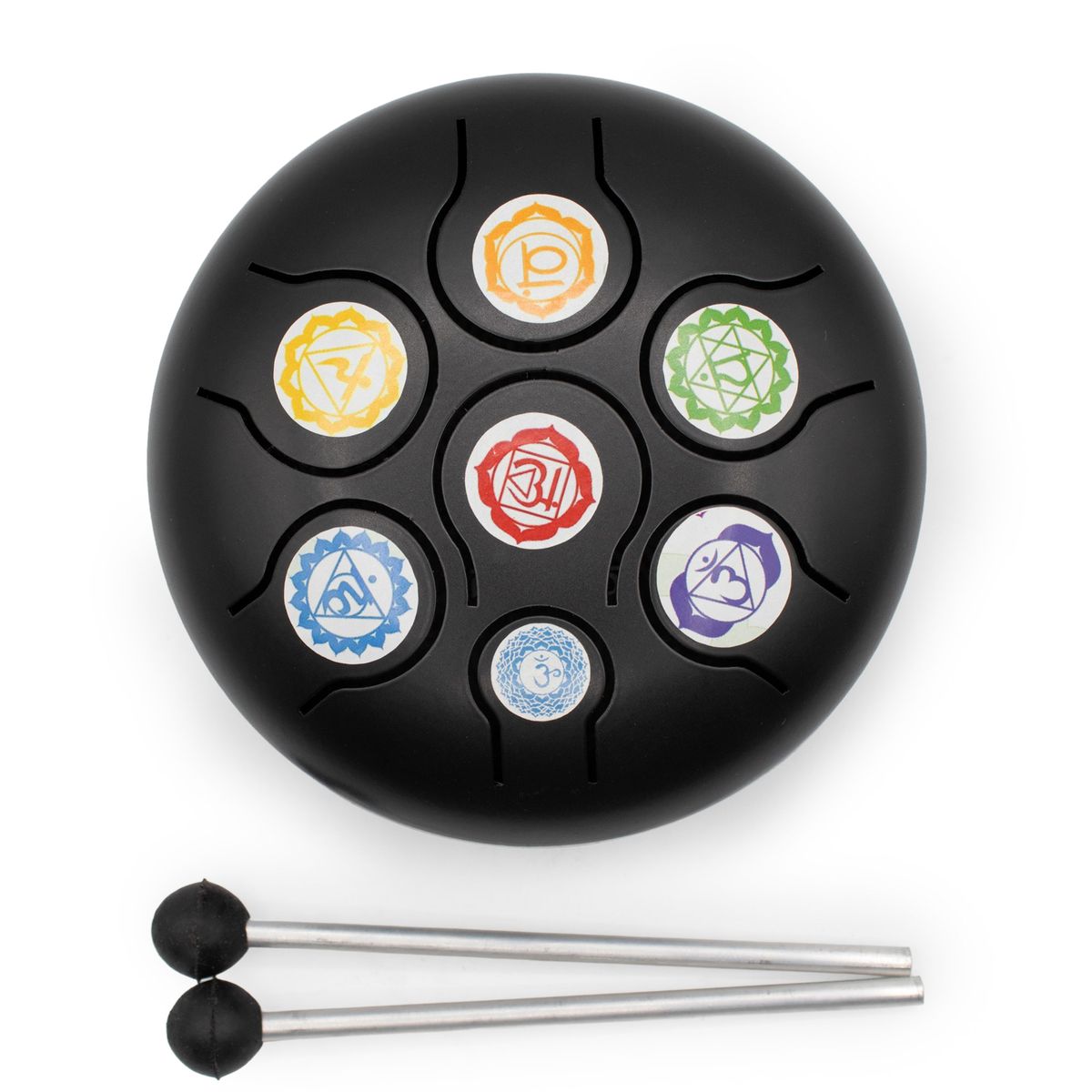 Low Med Happy Drum Black Chakra- 14x7cm