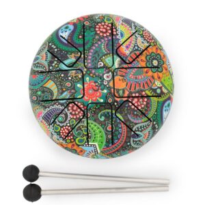 Low Med Happy Drum Mandela Leaf- 14x7cm