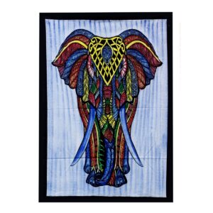 Handbrushed Cotton Wall Art - Elephant