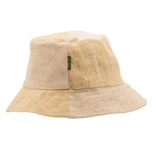 Patched Hemp & Cotton Boho Festival Hat - Natural