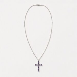 Indian Devotional Pendant - Silver Plated (45cm Chain)- Ionite Crucifix