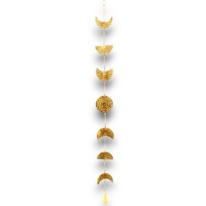 Indian Chimes - Brass Moon Phases Drop with Bell 1m