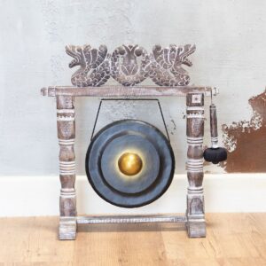 Small Healing Gong in Stand - 25cm - Black