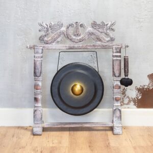 Medium Gong in Stand - 35cm - Black