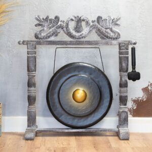 Medium Gong in Stand - 50cm - Black