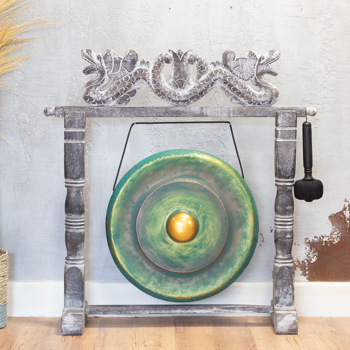 Medium Gong in Stand - 50cm - Greenwash
