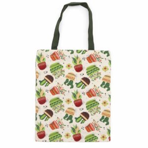 Classic Tote Zipper Bag (Caktus Motiff) 40x34cm