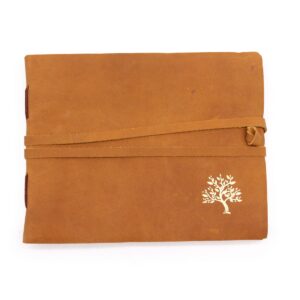 Leather Sketchbook Golden Tree - 144 pages - 18x23cm