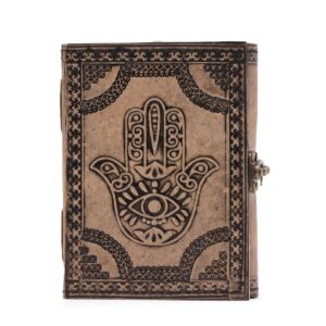 Hamsa - Esoteric Notebook - Antique Grey - 200 pages Stich Edge- 17.5x12.5x3cm