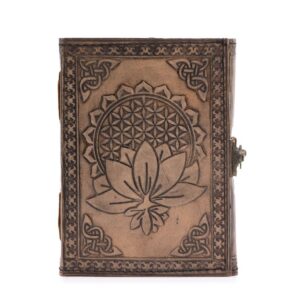 Lotus Madala - Esoteric Notebook - Antique Grey - 200 pages Stich Edge- 17.5x12.5x3cm