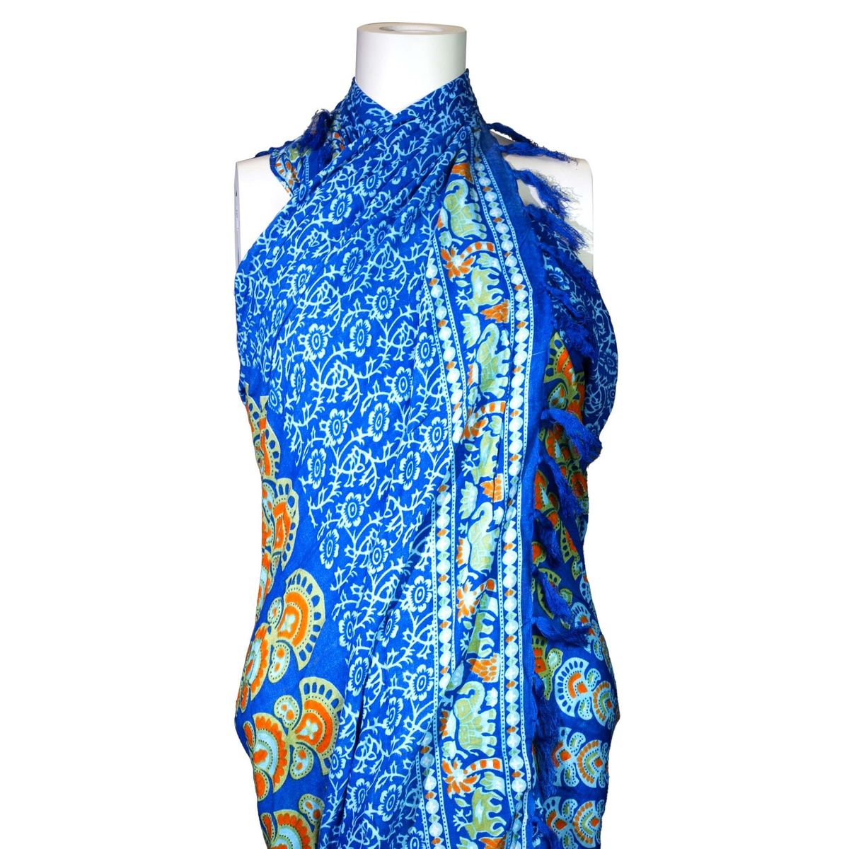 Teal Orange Mandala Sarongs