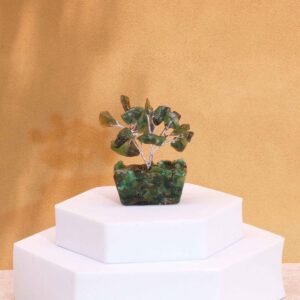 Mini Gemstone Tree On Orgonite Base - Green Aventurine (15 stones)