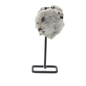 Mineral Specimen on Metal Stand - Rainbow Moonstone