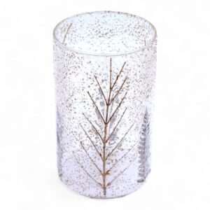 Natural Floral Glass - Tall Vase Candle Holder - Pino - (19x11cm)