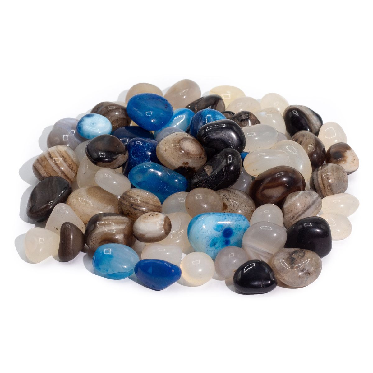 Bulk Mixed Agate - 1kg (aprox. 70 stones)