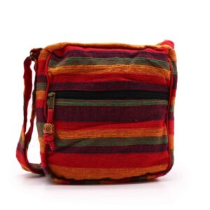Lrg Nepal Sling Bag (Adjustable Strap) - Sunset Reds