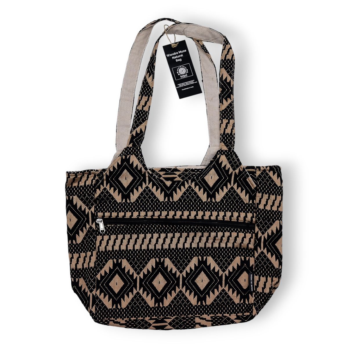 Nomad Sari Jacquard Natural Wander Muse Bags - Desert Loom