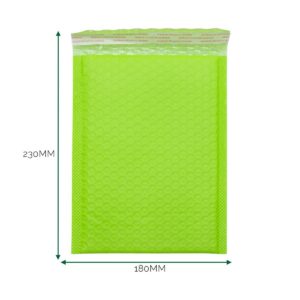 Green Poly Bubble Envelope (180x230+40mm)