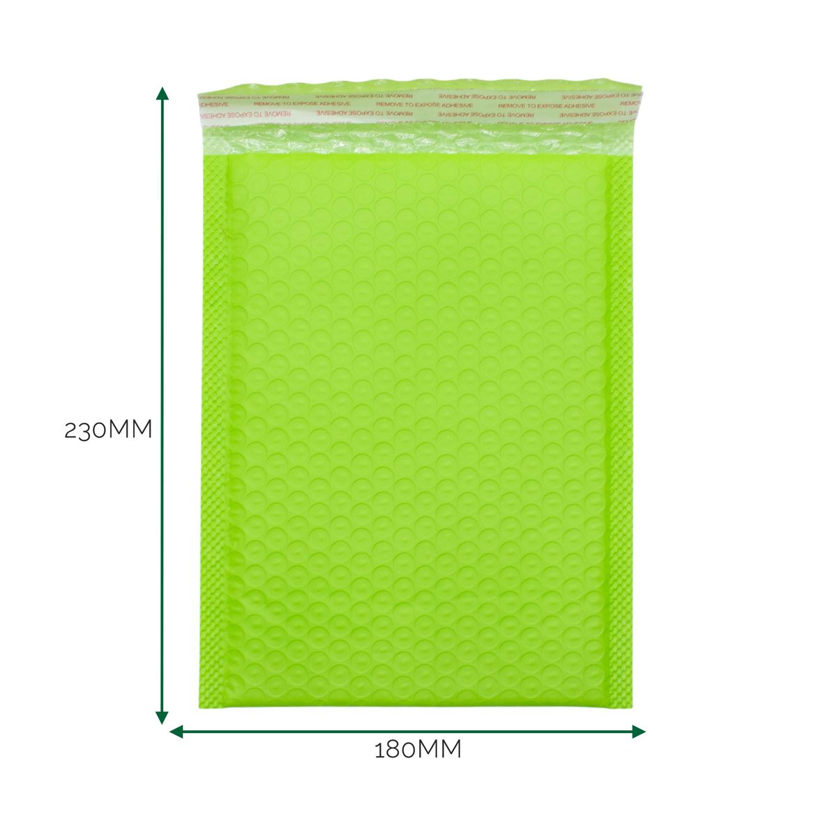 Green Poly Bubble Envelope (180x230+40mm)