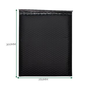 Black Poly Bubble Envelope (260x300+40mm)