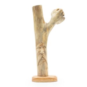 Handmade Parasite Wood Art Carving - Greenman