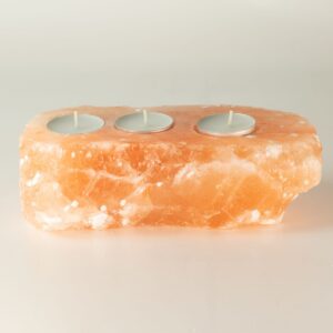 Natural Salt Candle Holder - 3 holes