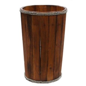 Large Wooden Storage Tub – Brown