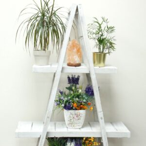 Folding Wooden A-Frame Shelf – Whitewash