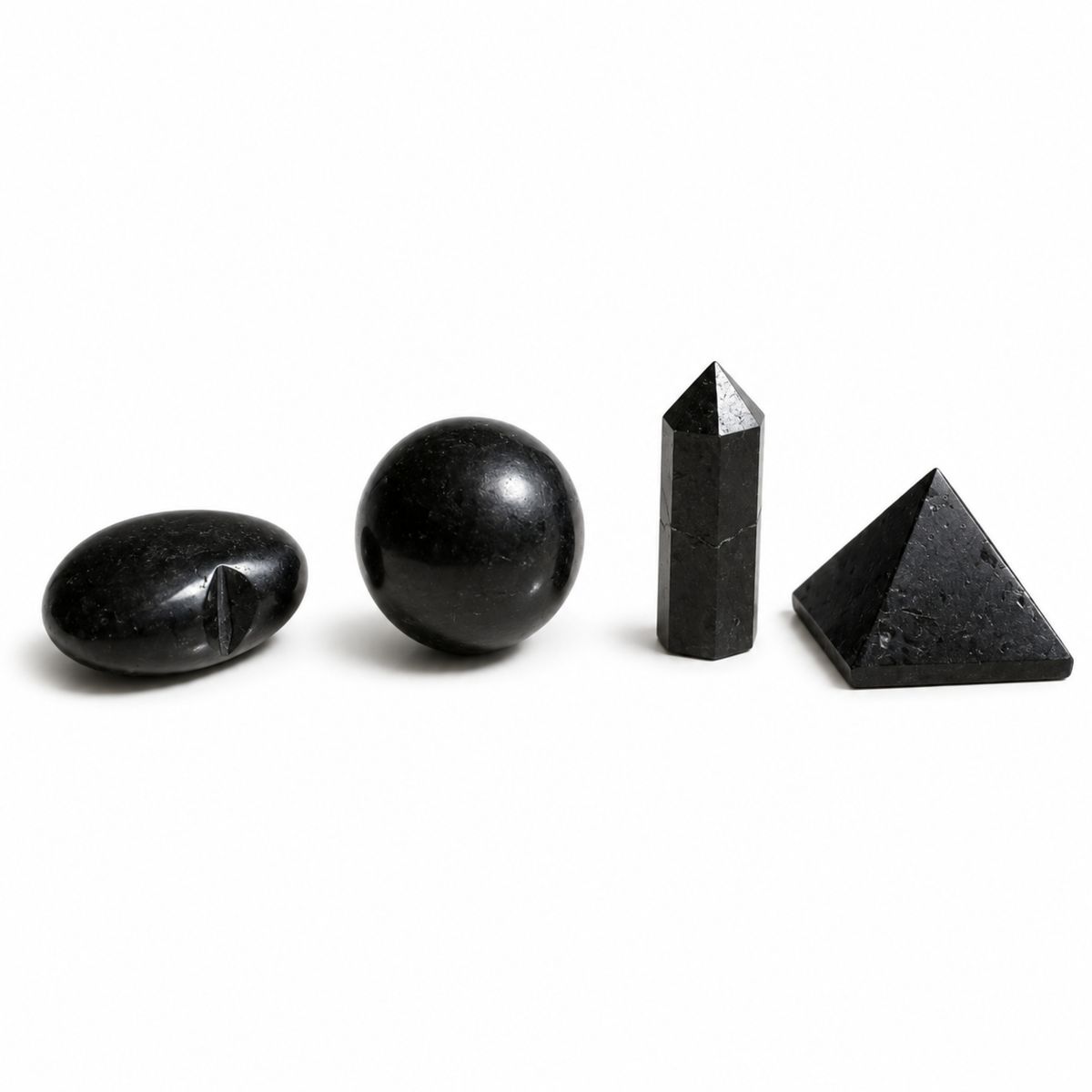 Four Gemstone Shapes - Black Tourmaline