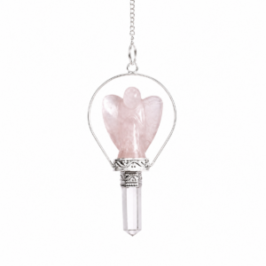 Angel Pendulum with Ring- Rose Quartz